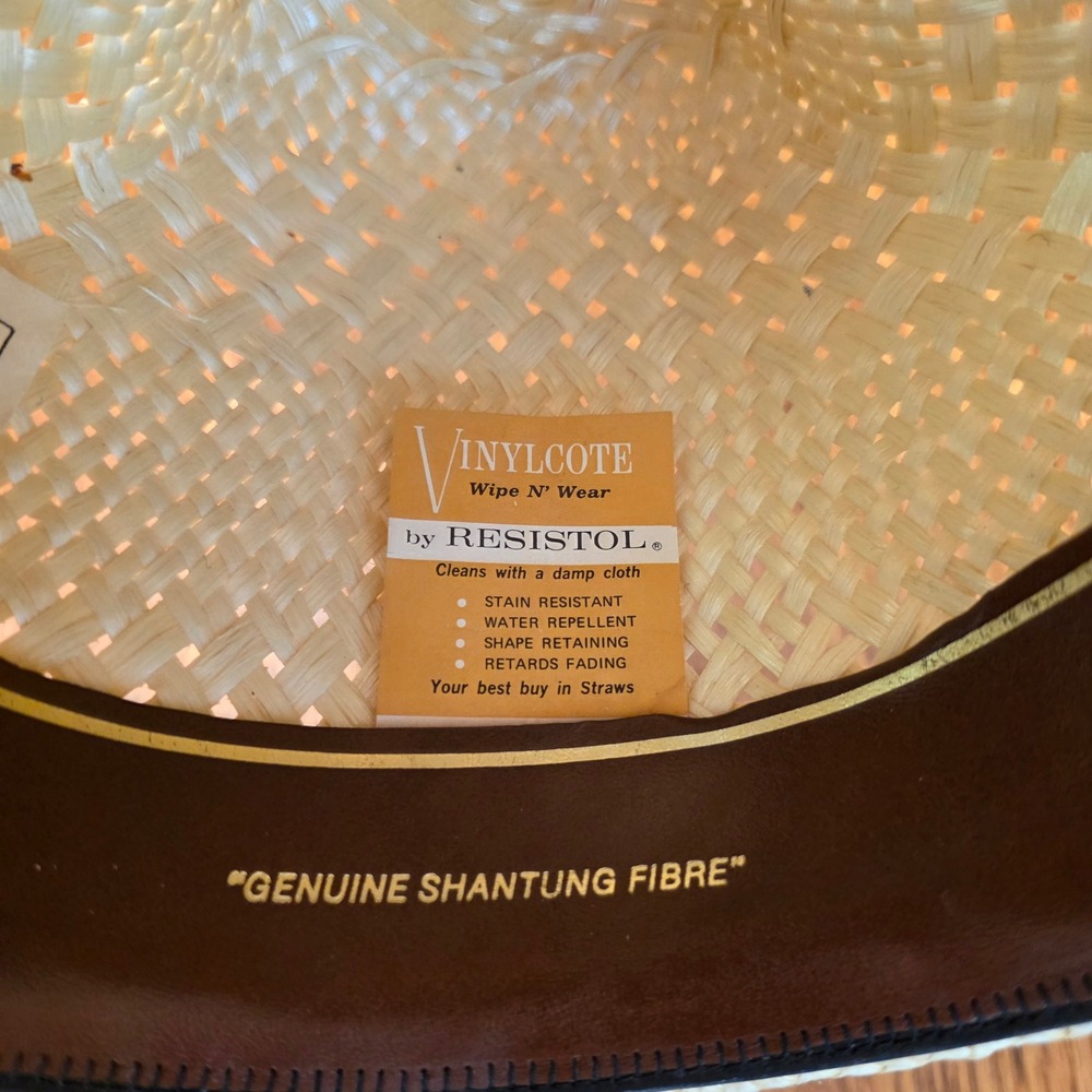 Resistol Hawkeye Straw Cowboy Hat Natural Poly Hemp Made in Texas USA S7061 - Picture 7 of 14